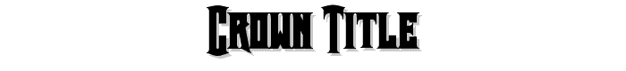 Crown Title font